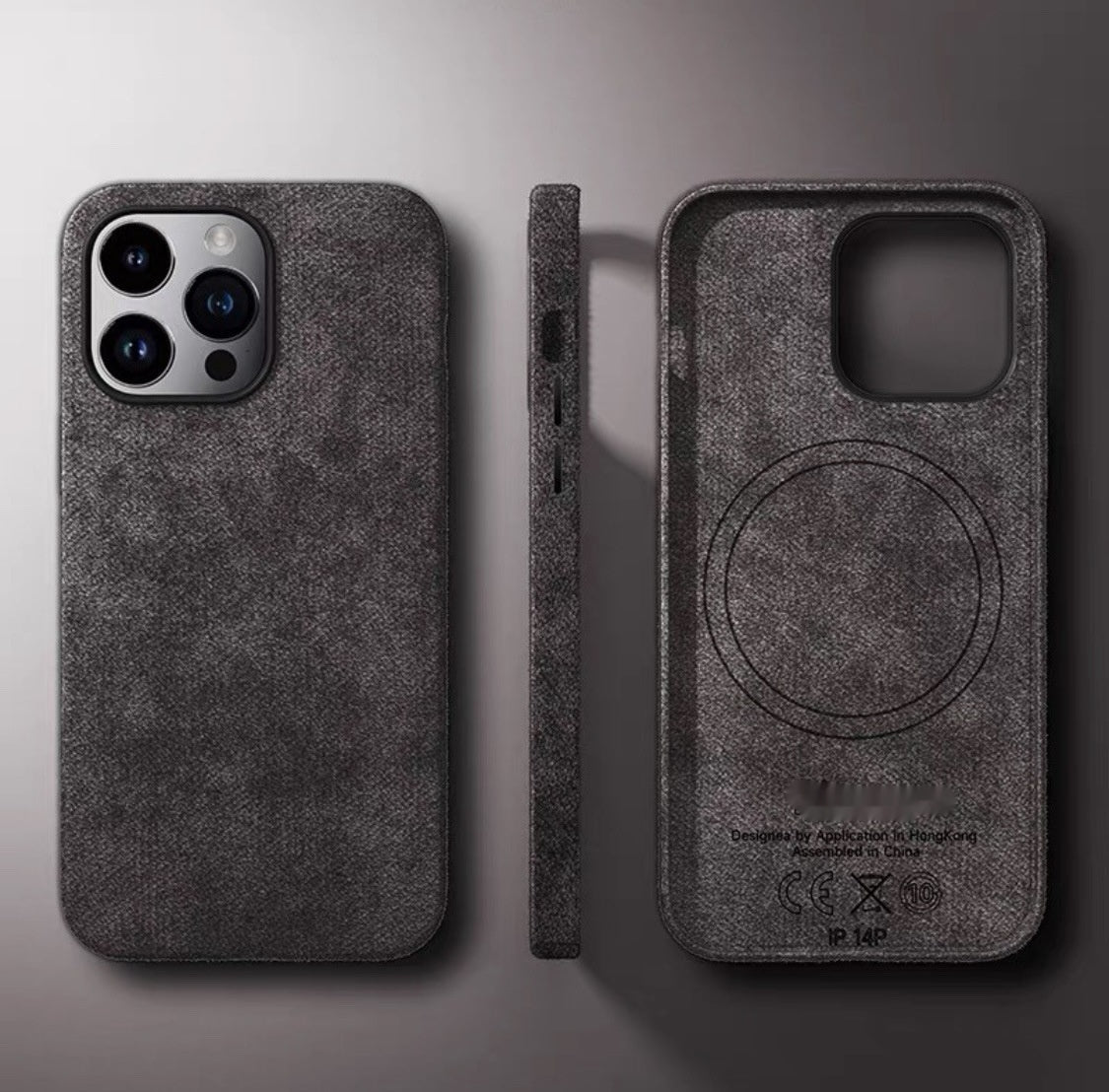 Alcantara Suede Cas de téléphone magnétique tout compris hommes et femmes