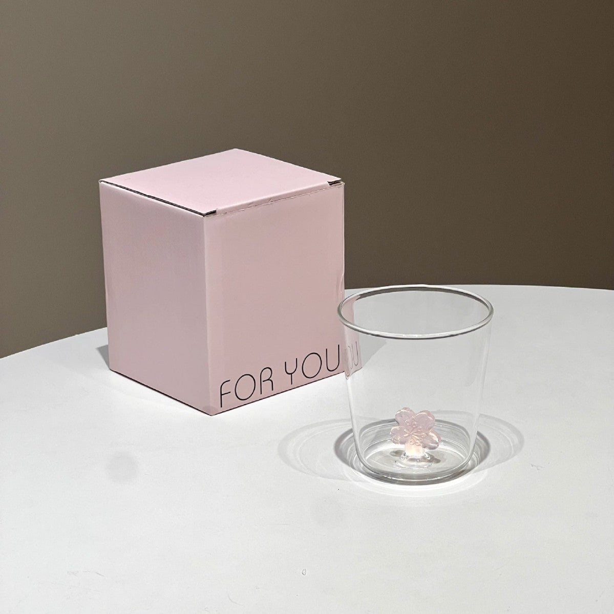 Coupe en verre à haute brosilicate avec poignée