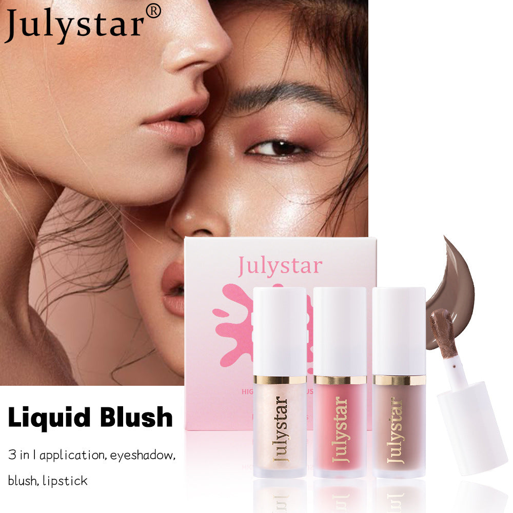 Facial Rouge Poudre Lotion Blusher Lasting Perley Lèvres Éblouissante Naturelle High Gloss Cosm