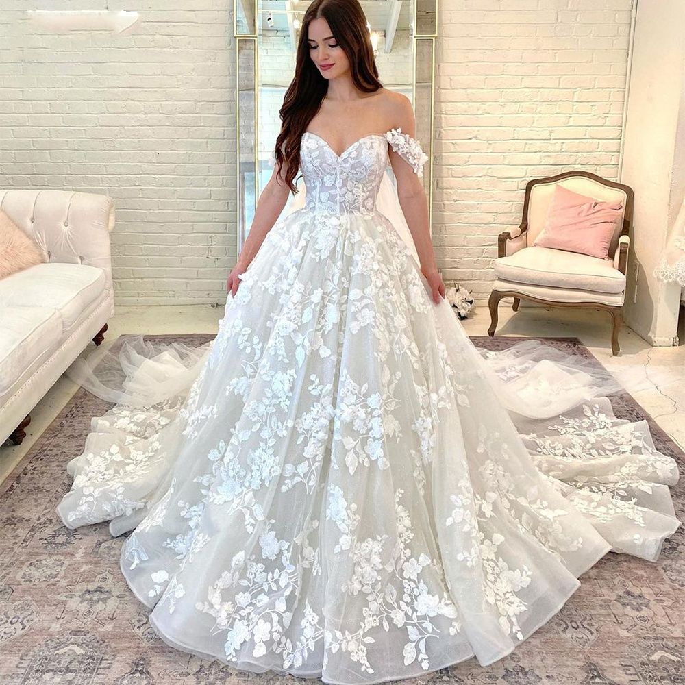 Robe de mariée légère Français Trailing Simple