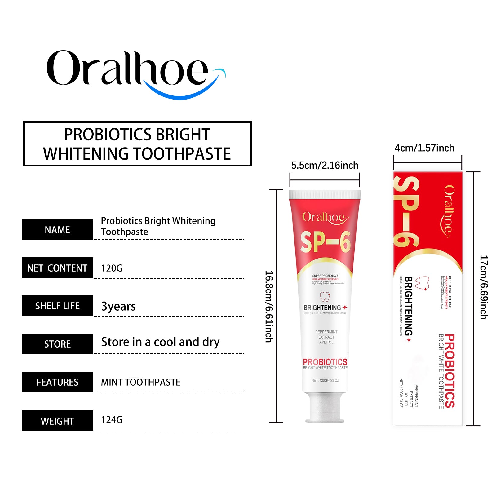 Probiotique Blanchiment Dentifrice 120g 1box