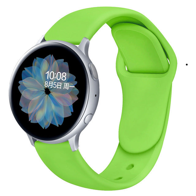 Convient pour Galaxy Active 2 boucle vers l'envers bracelet en silicone 20 22mm Sports intérieur boucle Str