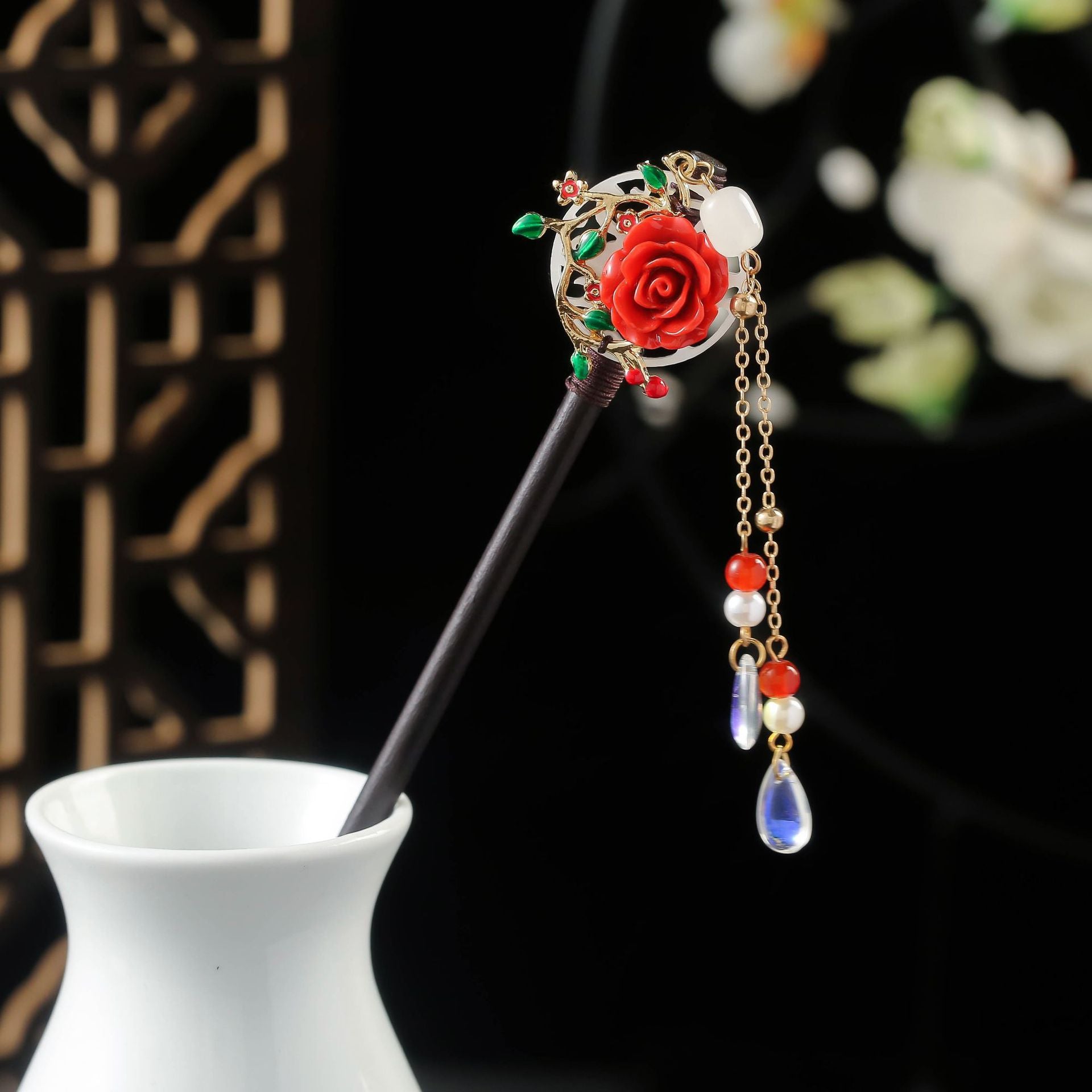 Épin à cheveux en bois de style chinois pour Updos