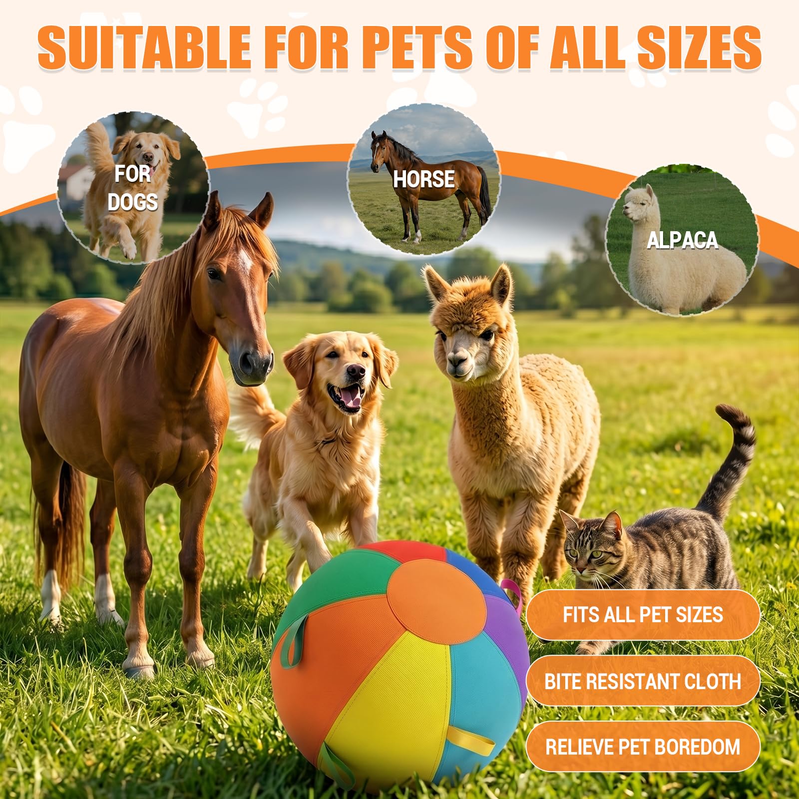 Balle d'élevage pour chiens et chevaux