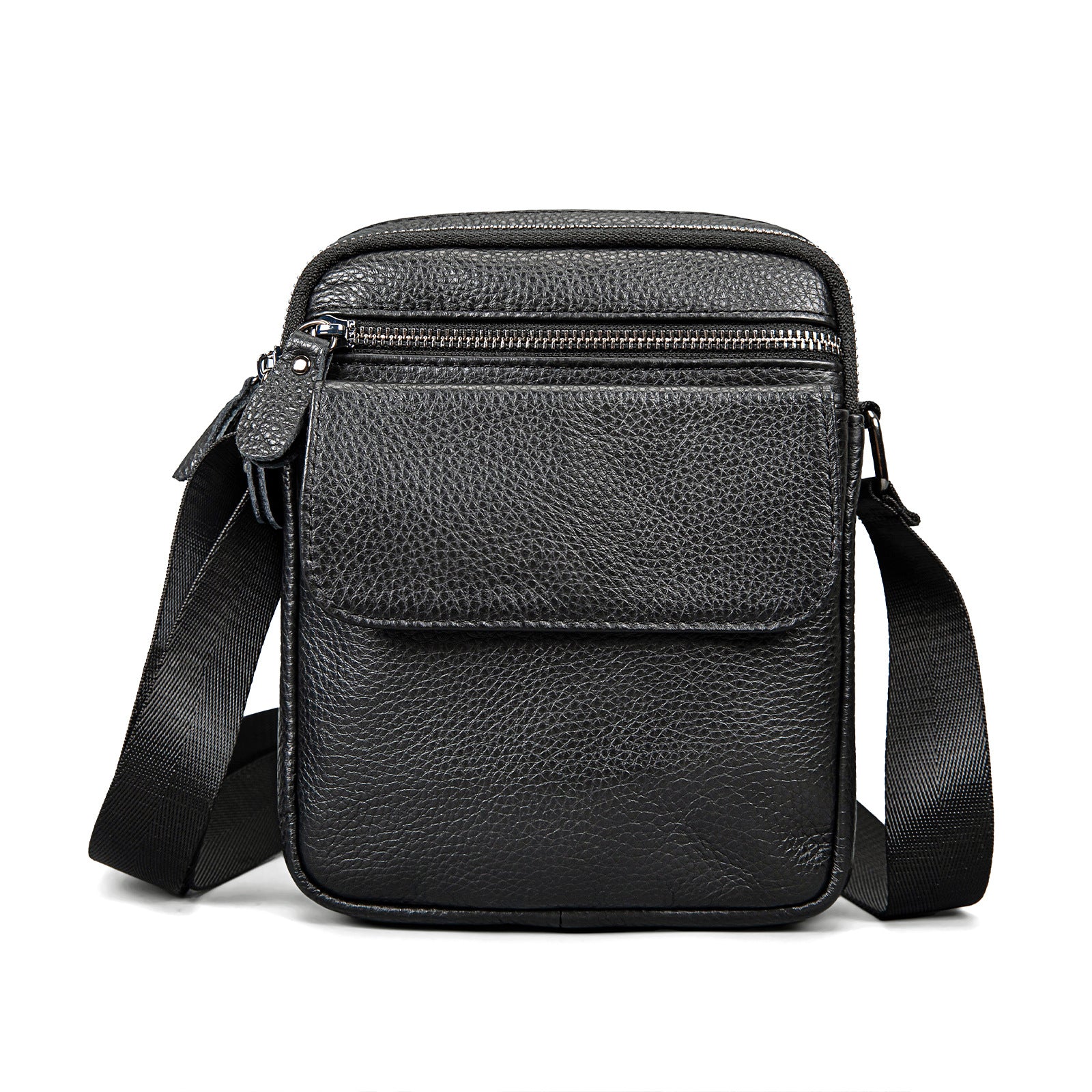Sac en cuir véritable de première couche de vache pour hommes