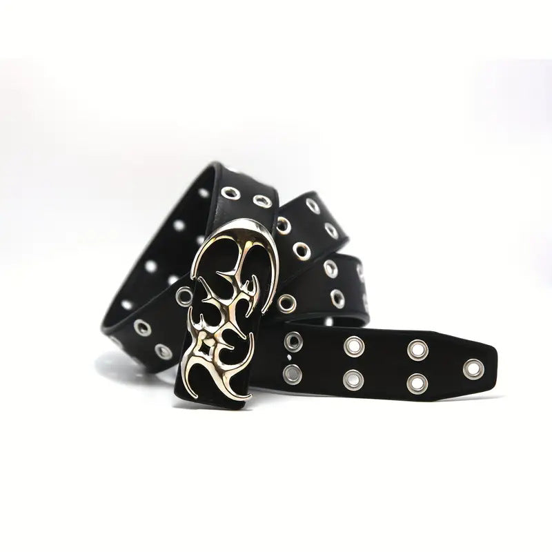 Couple homme Mode Coréen Style Hollow Punk Pantalons Ceinture