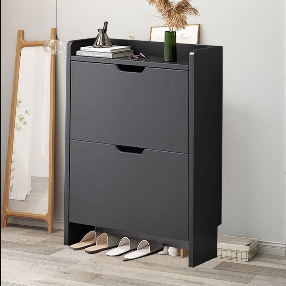 2 tiroirs chaussures rack chaussures rangement armoire en bois armoire organisateur support
