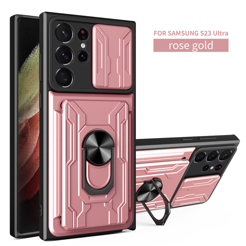 Téléphone portable Shell Armor Fenêtre coulissante Housse de protection anti-dérapante