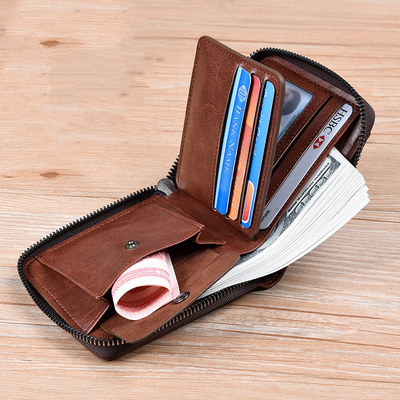 Brosse antivol pour homme Portable Petit Portefeuille multifonctionnel
