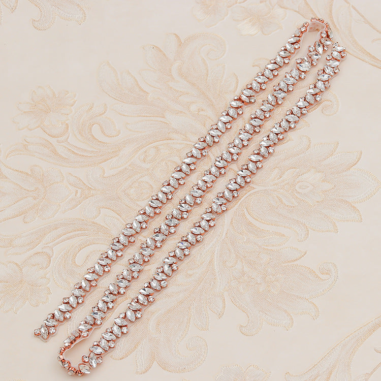 Strass Applique robe de mariée taille bijoux