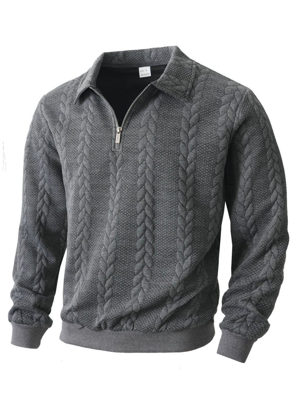 Hommes Casual Sportif Hoodie demi-zip
