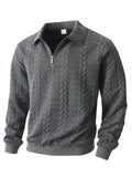 Hommes Casual Sportif Hoodie demi-zip