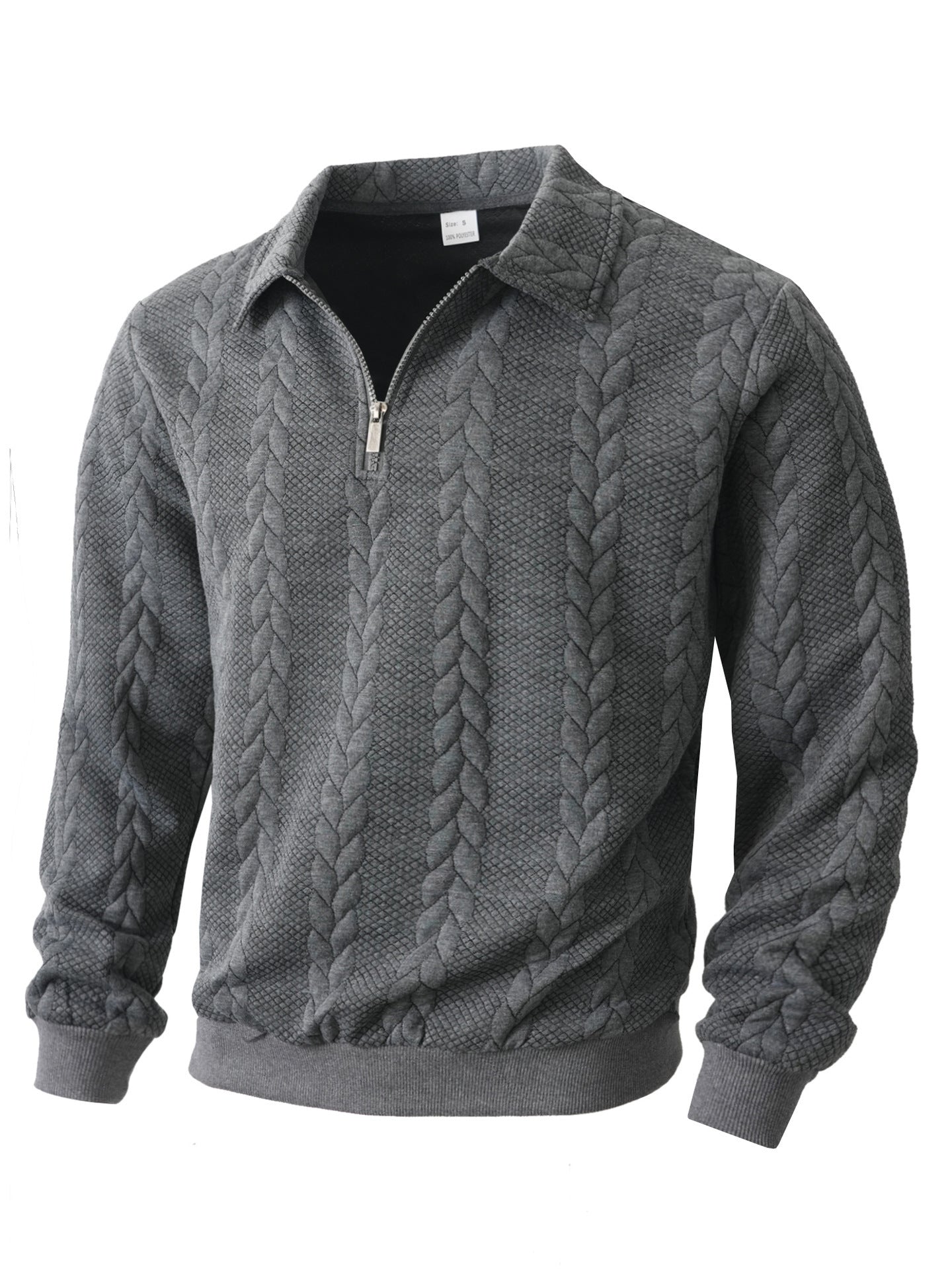 Hommes Casual Sportif Hoodie demi-zip