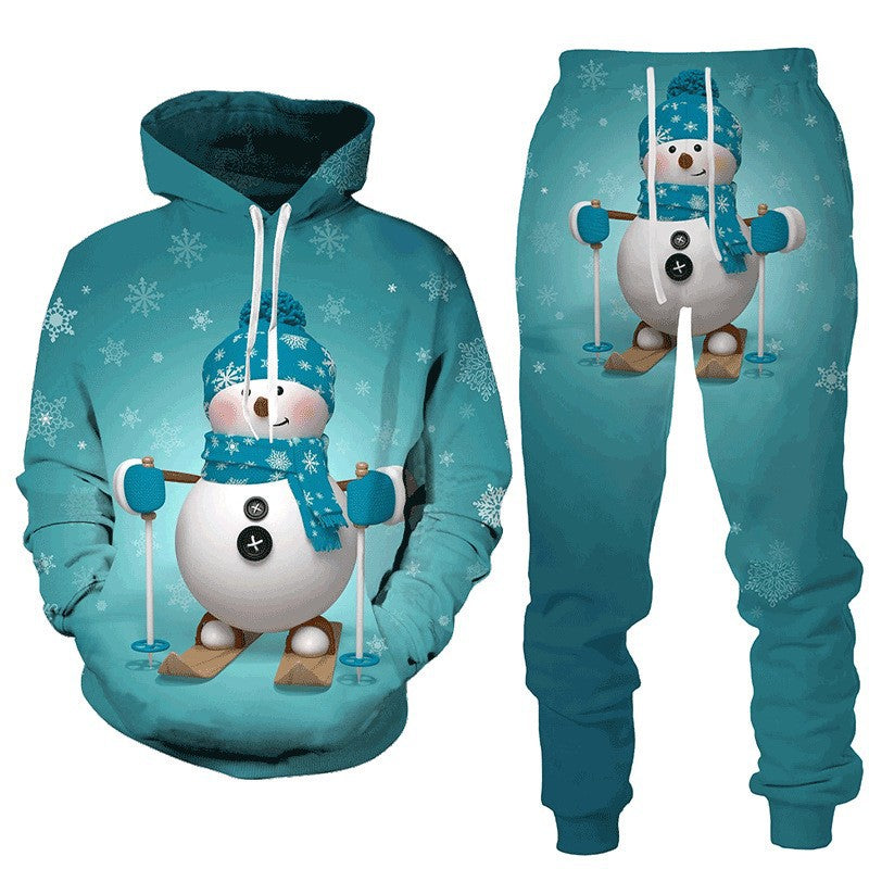 Ensemble de pullover 3D Snowman imprimé de Noël
