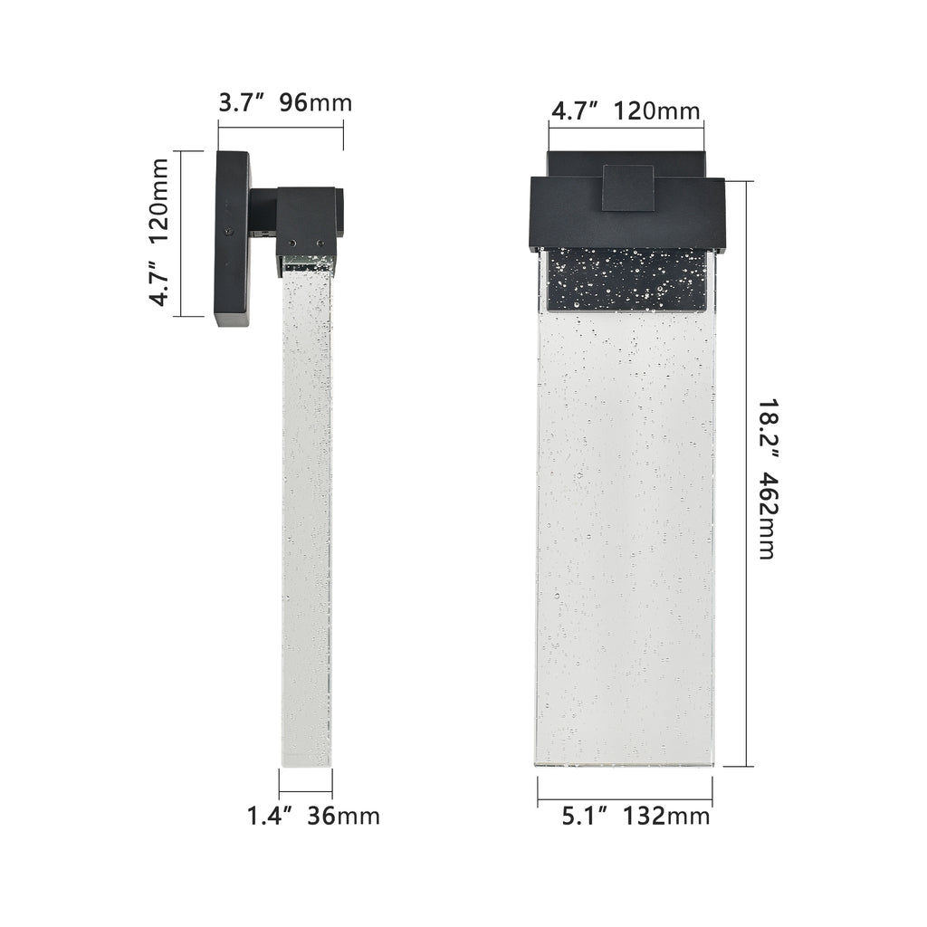 18"(H) 1-pack 12W Modern Outdoor Wall Light luminaire