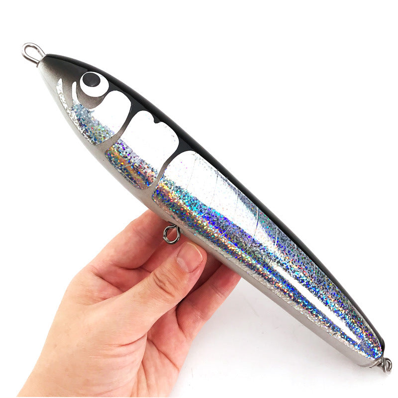 80g 90g Pêche artisanale en bois Lure Lure Pêche en mer Crayon de pêche en bateau