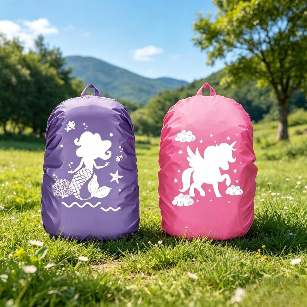 Couverture de pluie pour sacs scolaires et sacs à dos - Léger et facile à mettre - Comp pratique