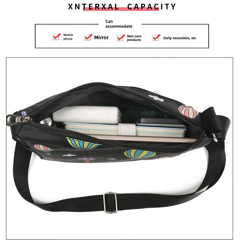 Seulement auto-pickup-- Mode Moyen-âge et les femmes âgées Casual Nylon Oxford Crossbody Ba