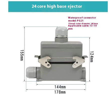 Runner rectangulaire Plug connecteur de charge lourde