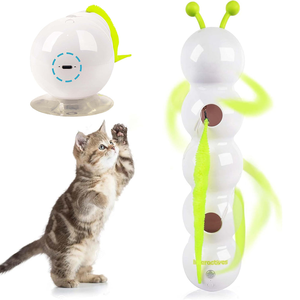 Jouet chat interactif intelligent avec mouvement de la queue mouvement activé rechargeable