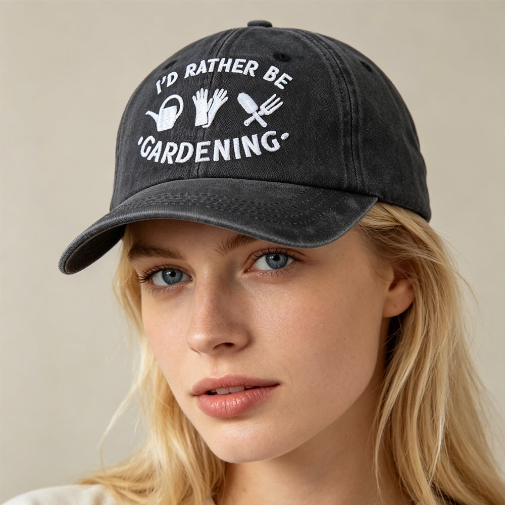 Casquette de baseball en coton lavé vintage 2pcs pour les amateurs de plantes