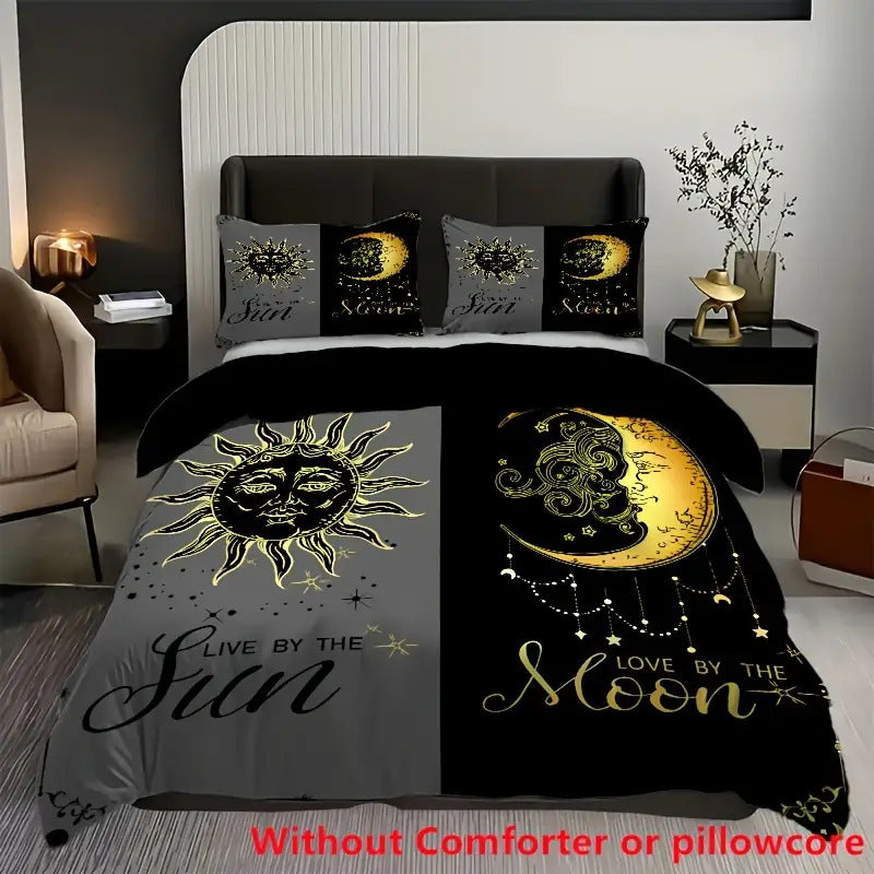Revêtement respirant et confortable avec un soleil et une lune noir et blanc