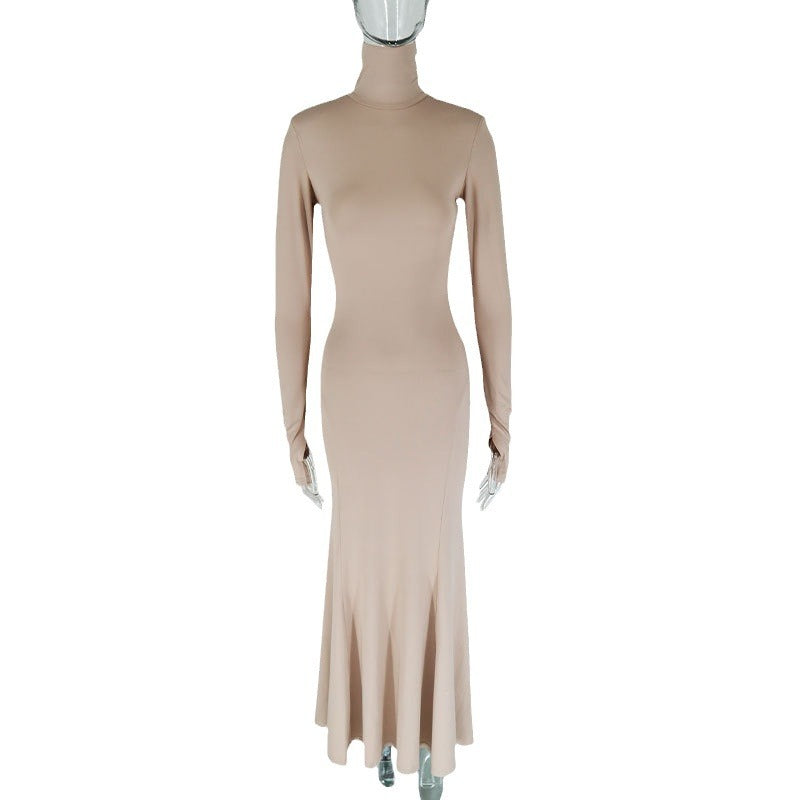 Robe de soirée sans dos skinny Hip pour femme