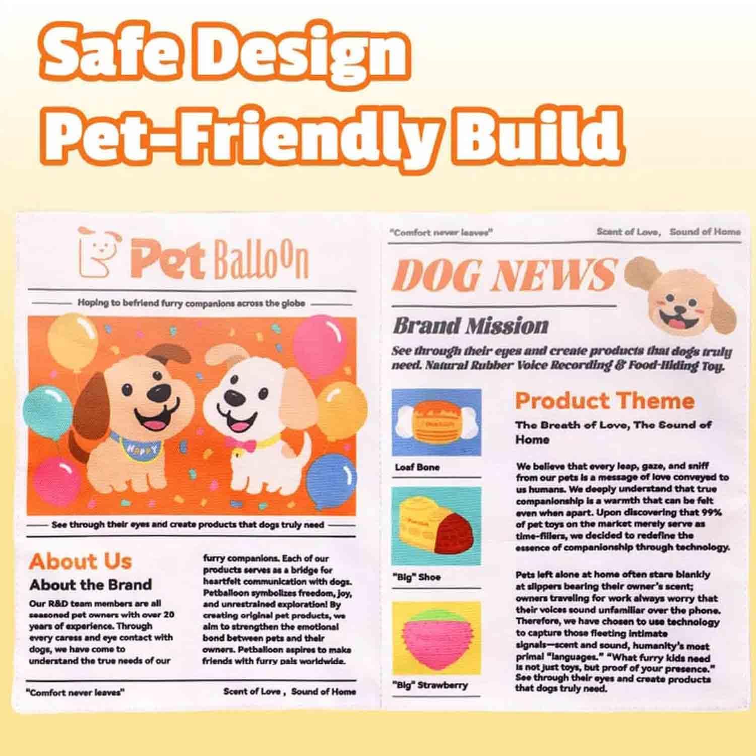 2-Pack Indestructible Jouet de chien journal