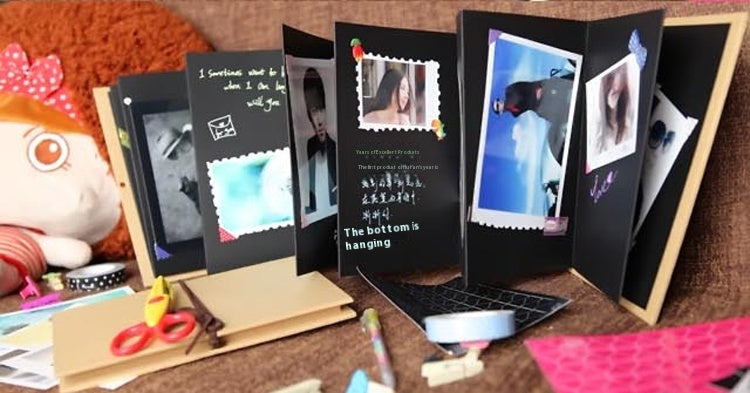 Film Guide Board Adhésif pliant Thème cadeau créatif Bricolage Album fait main Fin