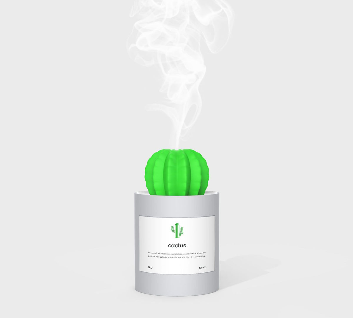 Air Humidificateur Soft LED lumière Cactus Ultrasonic Aroma Essential Oil Diffuseur pour la voiture de maison