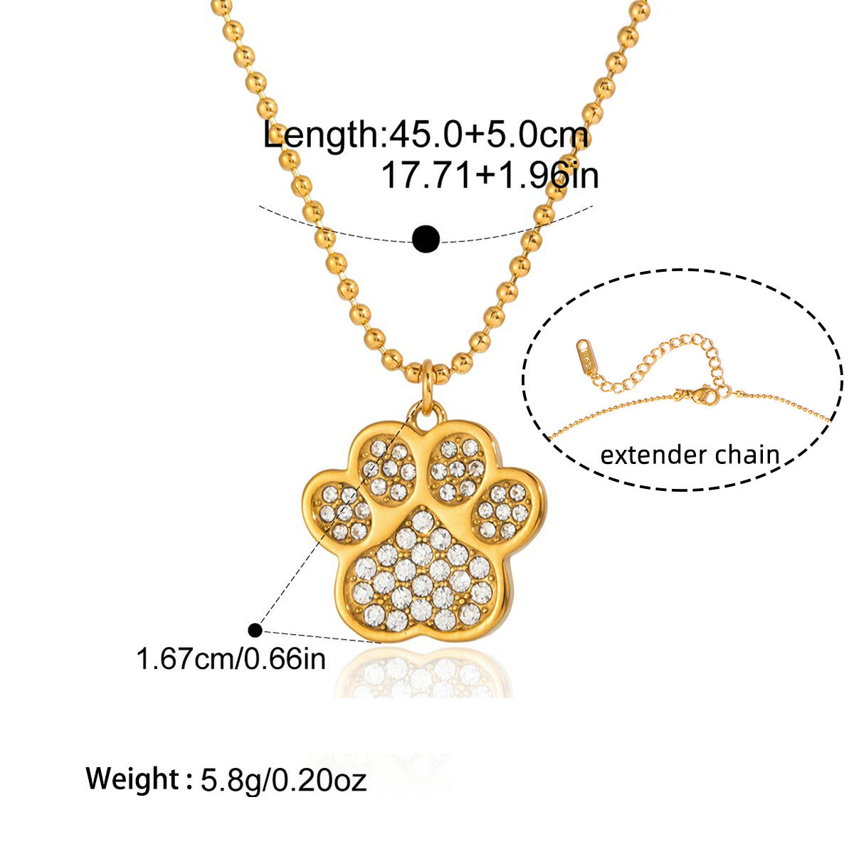 Collier femme en acier inoxydable 316