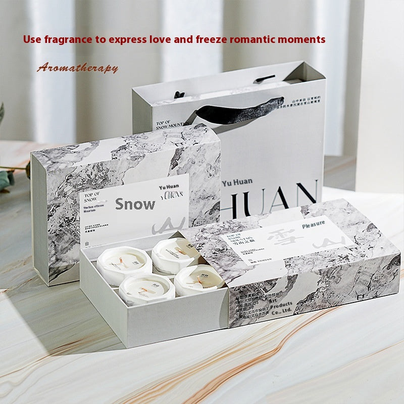 Encre Octagon Cup Aromatherapy Bougie Boîte cadeau à main