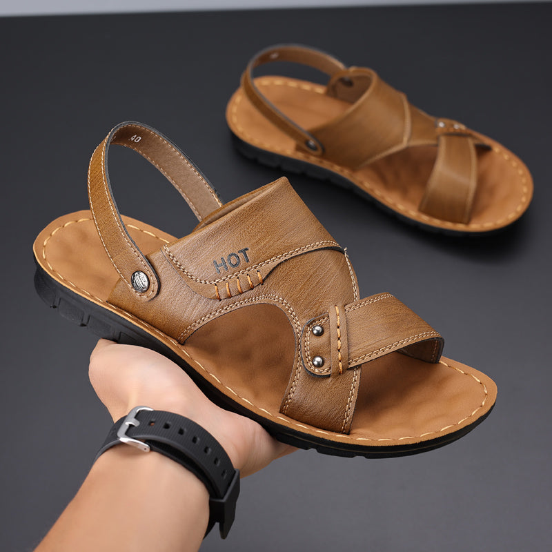Sandales en cuir doux pour hommes