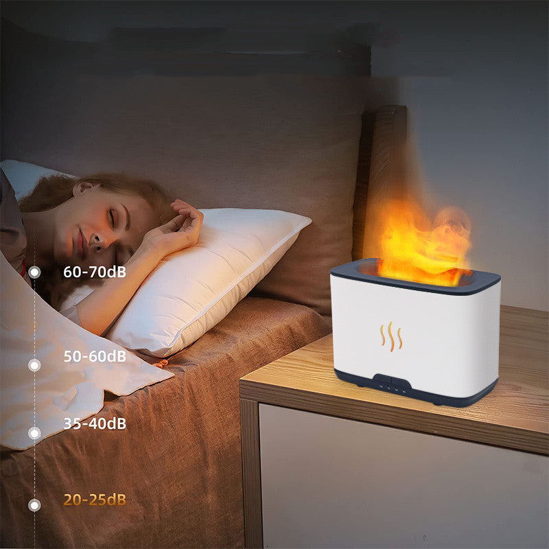 Flame Aromatherapy Humidificateur Bureau ménager Grande capacité Décor maison
