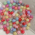 10mm couleur mixte perles de fleurs acryliques cinq-pieds