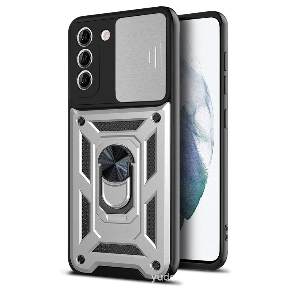Push Window Protection Cover Bague Magnetic Armour Bracket Mobile Phone Case