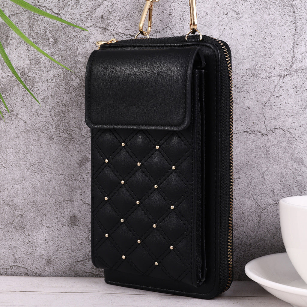 Mode tout-match Mobile Phone Bag Style classique Rhombus Light Luxury