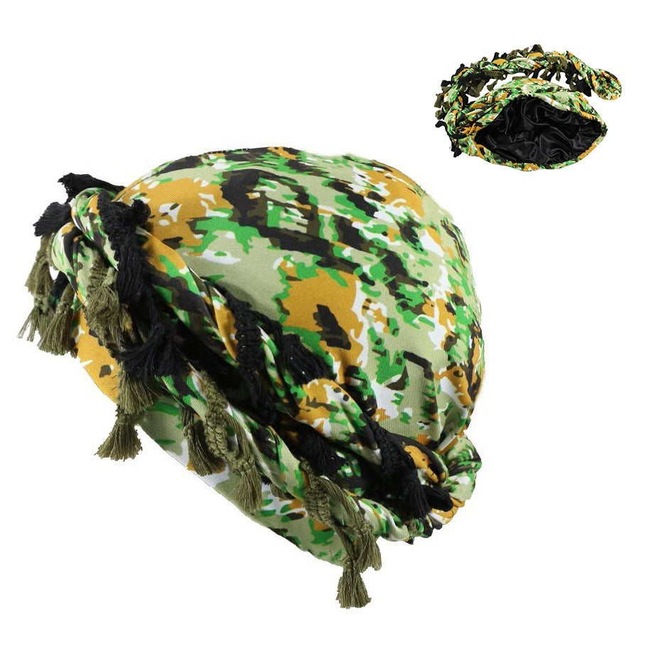 Sports de plein air Paisley Turban Hat Cashew Flower Print Turban Hip-hop Hip-hop Twist