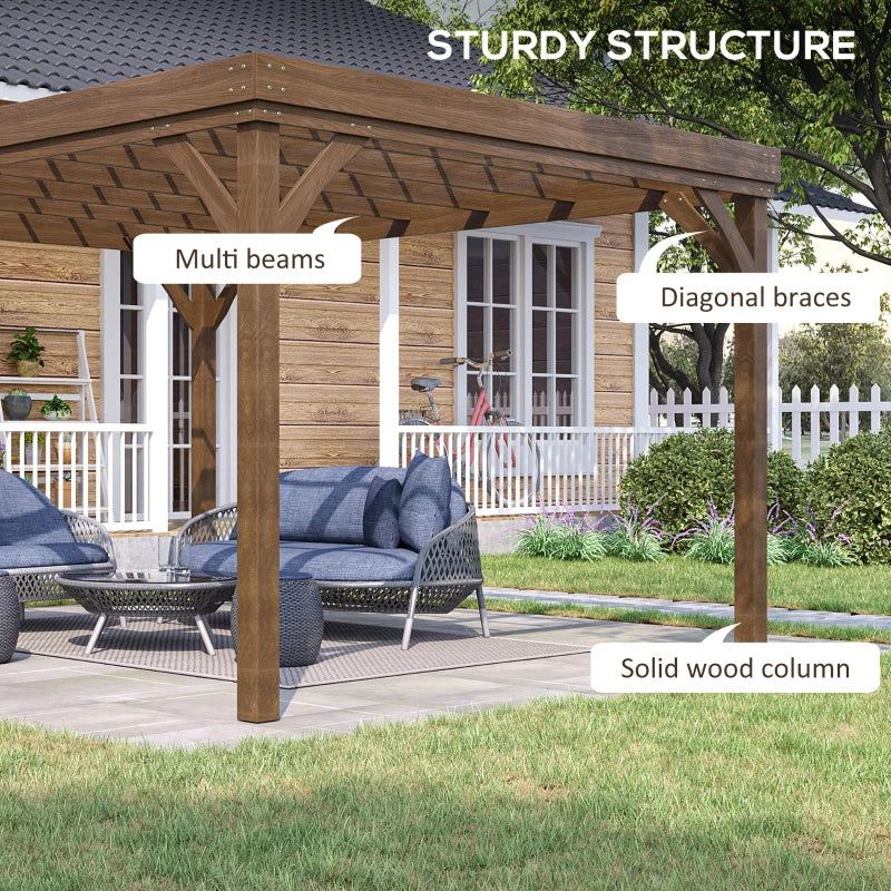 Pergola extérieure en bois de 10' X 12'