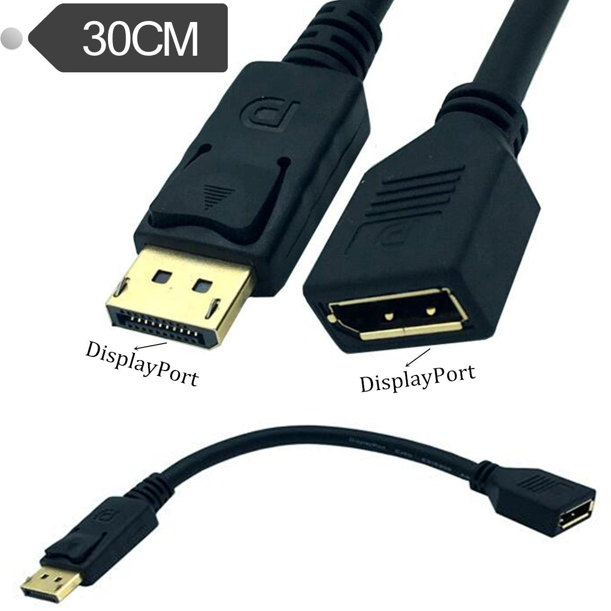 DP mâle à femelle Extension câble Displayport HD Adaptateur câble Display Ligne de connexion