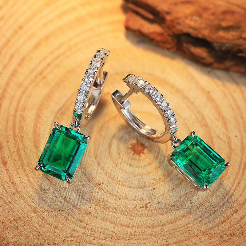 S925 Boucles d'oreilles en argent 2,7g créées en laboratoire