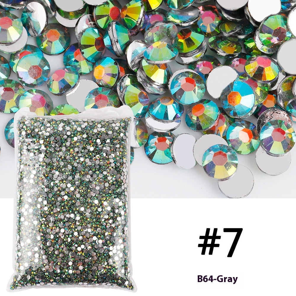 Resin Flat Magic Color Nail Strass-sticking Ornement fait à la main