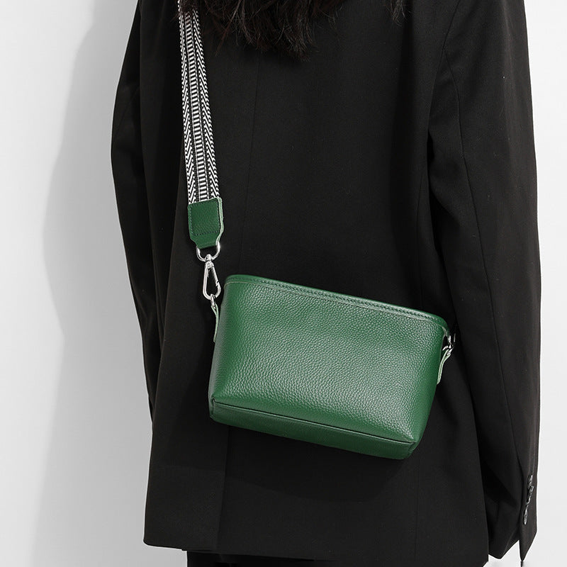 Fashionable Simple Versatile Premier-Layer Cowhide EpauleCrossbody Bag