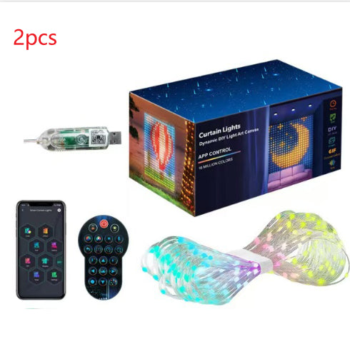APP Bluetooth Dual Control Magic Color Fil de lumière recouvert de caoutchouc