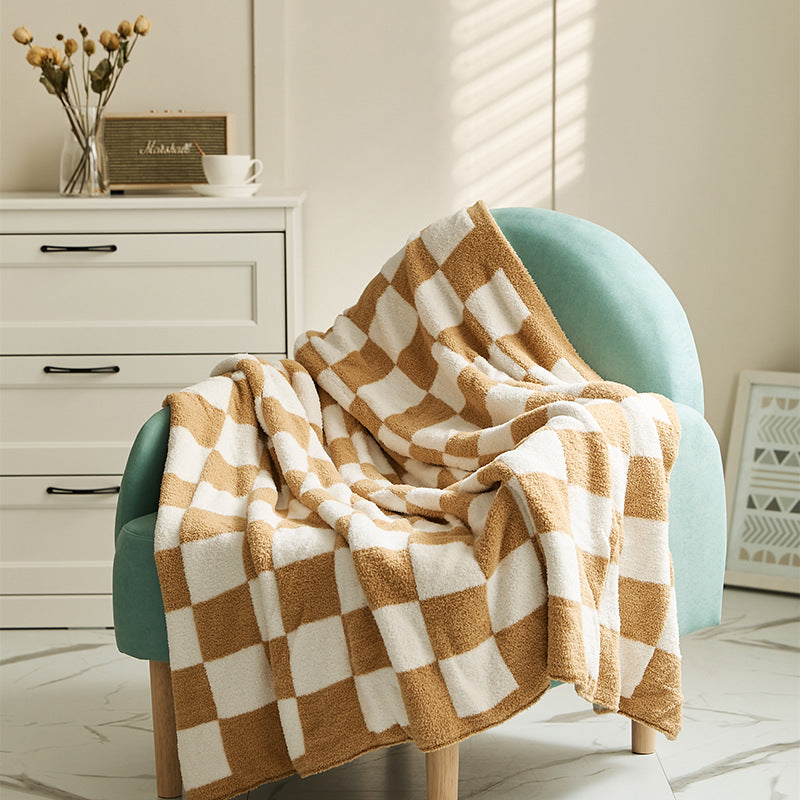 Couverture en Plaid de demi-velvet de style nordique