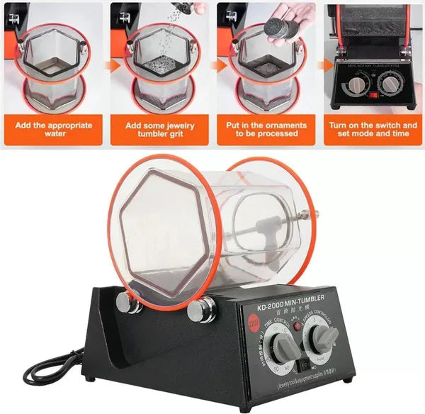Rock Tumbler polissant machine à bijoux pierre polisseur avec perles 220V EU Plug