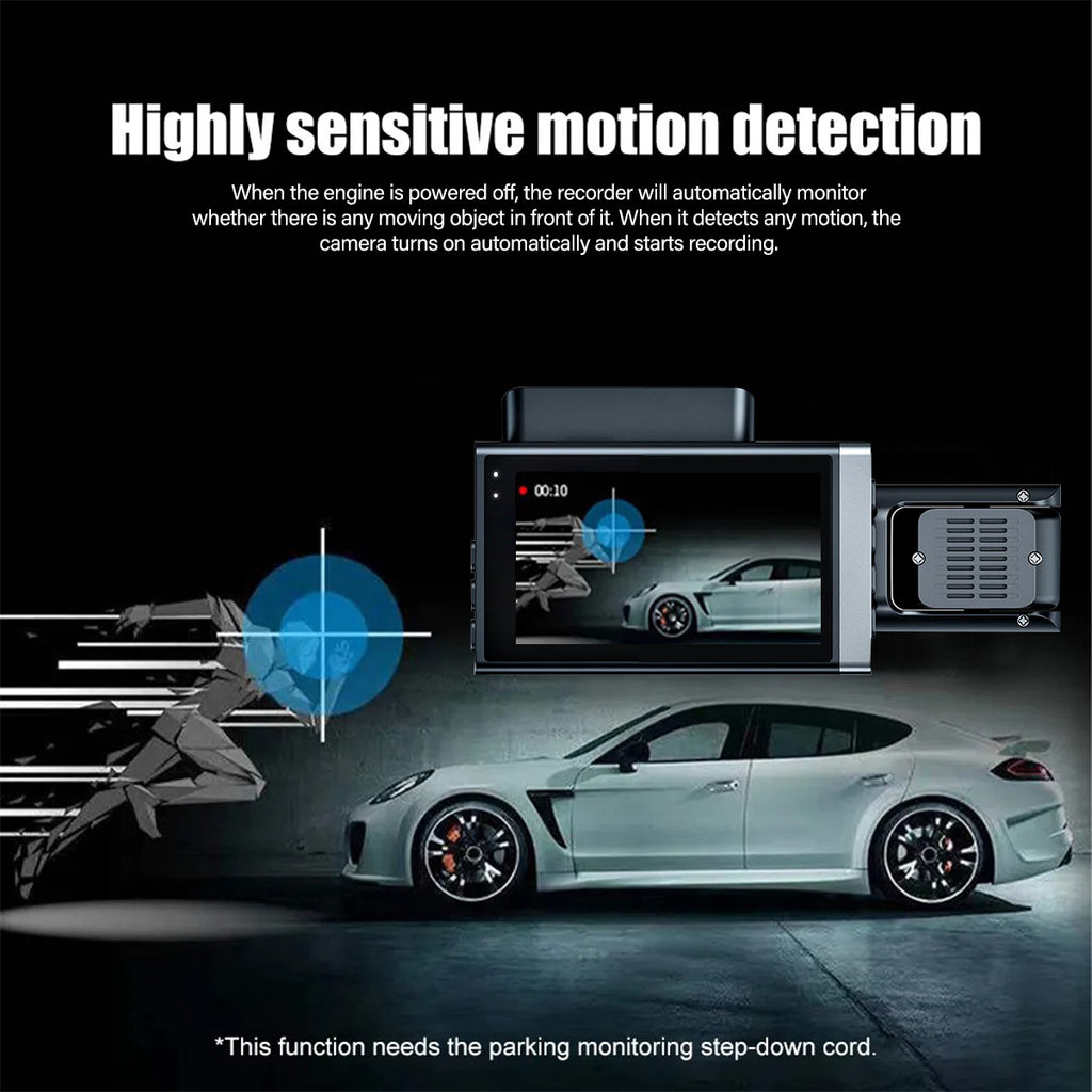 1296P HD Wifi Dash Cam Pro enregistreur de caméra de voiture 3-Lens arrière avant vision de nuit UK
