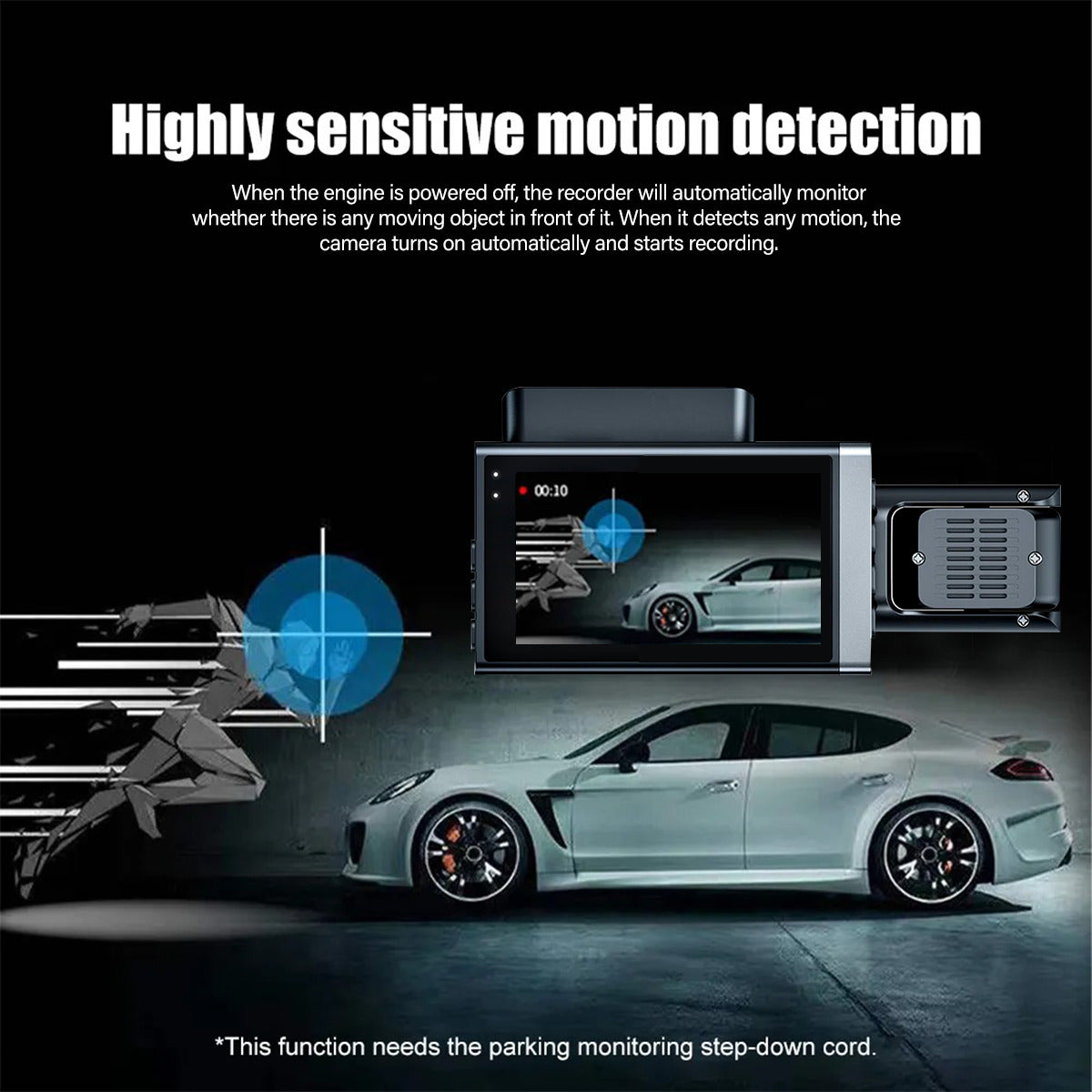 1296P HD Wifi Dash Cam Pro enregistreur de caméra de voiture 3-Lens arrière avant vision de nuit UK