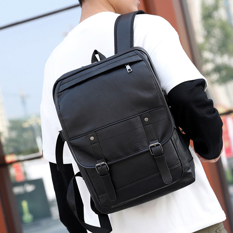 Sac à dos en cuir pour hommes du lycée