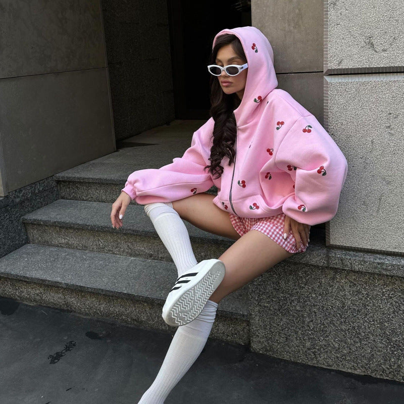 Femmes polyvalentes Hoodie sportive avec impression 3D